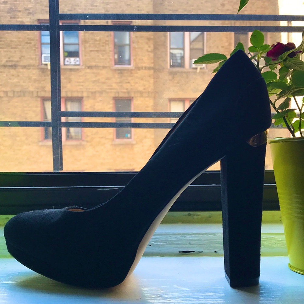 Michael Kors black suede pumps, 8.5
